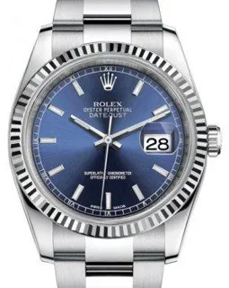 Rolex Datejust 36 116234 White gold and Stainless steel Blue