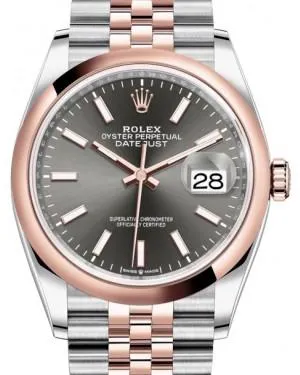 Rolex Datejust 36 126201 36mm Rose gold and Stainless steel Dark Rhodium