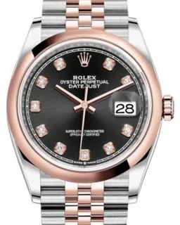 Rolex Datejust 36 126201 Rose gold and Stainless steel Black