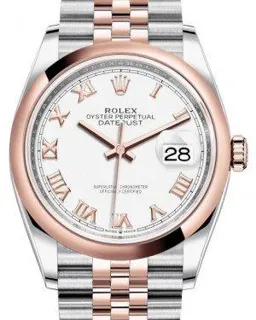 Rolex Datejust 36 126201 Rose gold and Stainless steel White