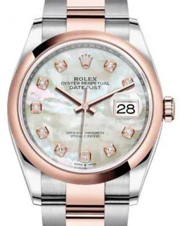 Rolex Datejust 36 126201 Rose gold and Stainless steel White