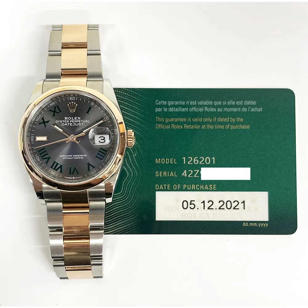 Rolex Datejust 36 126201 36mm Rose gold and Stainless steel Gray