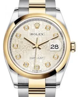 Rolex Datejust 36 126203 Yellow gold and Stainless steel Silver