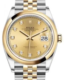 Rolex Datejust 36 126203 Yellow gold and Stainless steel Champagne