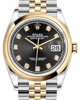 Rolex Datejust 36 126203 Yellow gold and Stainless steel Black