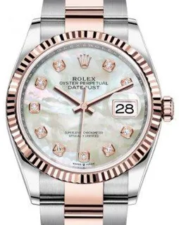 Rolex Datejust 36 126231 Rose gold and Stainless steel White