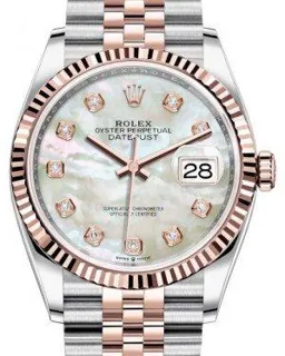 Rolex Datejust 36 126231 Rose gold and Stainless steel White