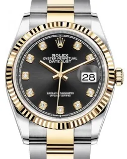 Rolex Datejust 36 126233 Yellow gold and Stainless steel Black