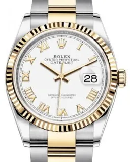 Rolex Datejust 36 126233 Yellow gold and Stainless steel White