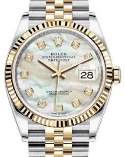 Rolex Datejust 36 126233 Yellow gold and Stainless steel White