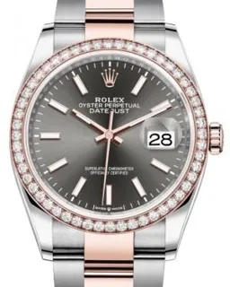 Rolex Datejust 36 126281RBR Steel$Rose Gold$Diamonds Dark Rhodium