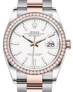 Rolex Datejust 36 126281RBR Steel$Rose Gold$Diamonds White