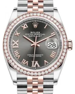 Rolex Datejust 36 126281RBR Steel$Rose Gold$Diamonds Dark Rhodium