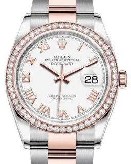 Rolex Datejust 36 126281RBR Steel$Rose Gold$Diamonds White