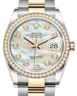 Rolex Datejust 36 126283RBR Steel$Yellow Gold$Diamonds White