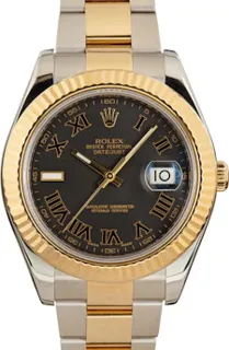 Rolex Datejust II 116333 Stainless steel and 18k yellow gold Black