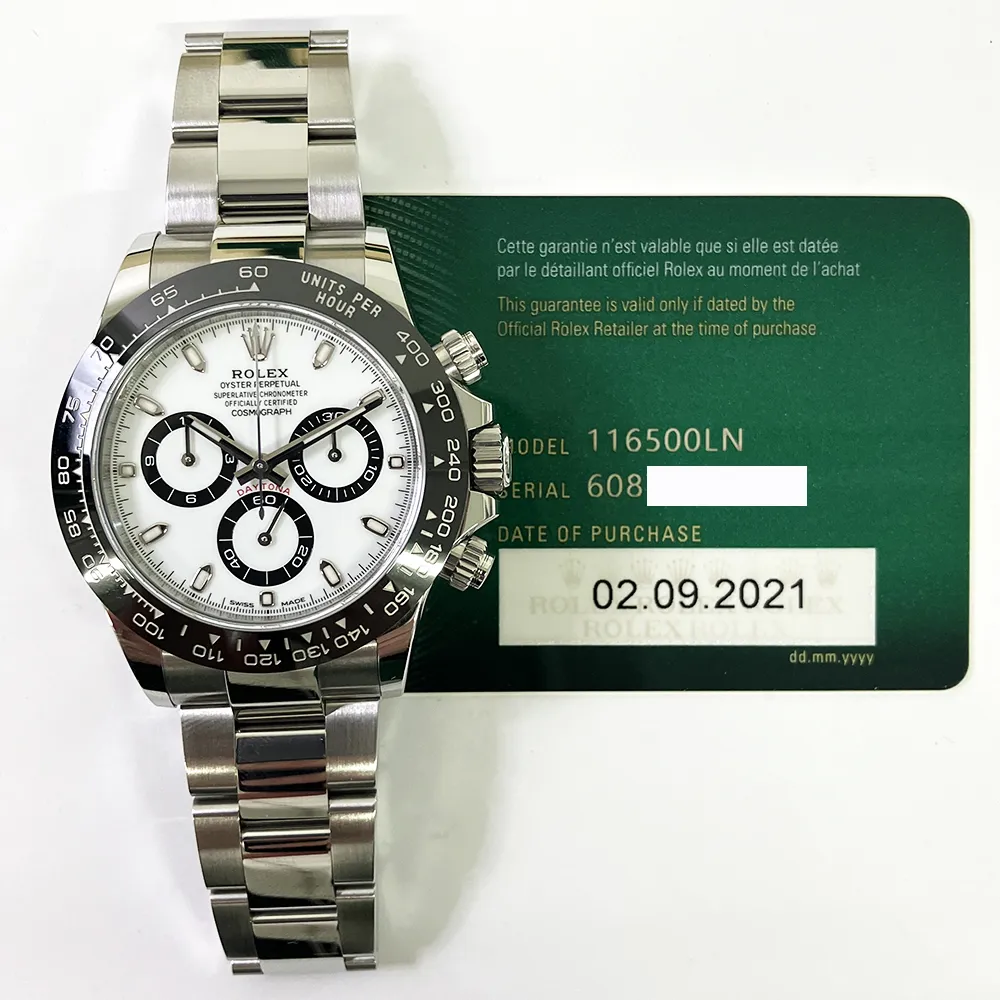 Rolex Daytona 116500LN 40mm Stainless steel White