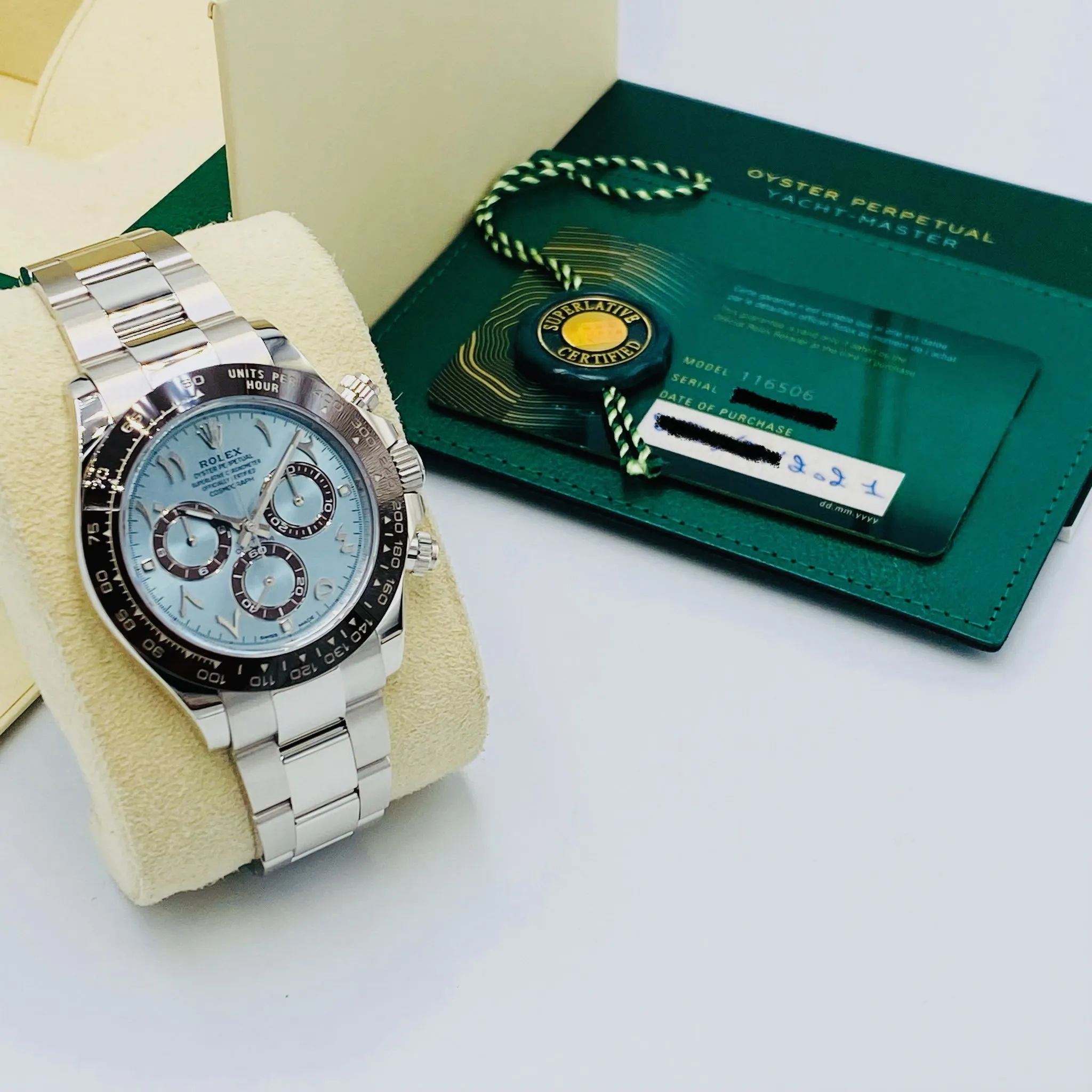 Rolex Daytona 116506 Platinum Light blue