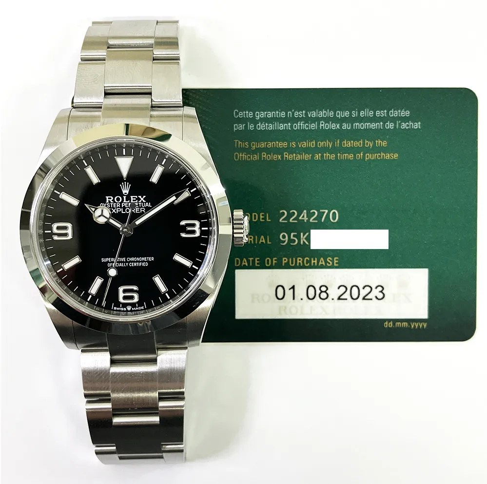 Rolex Explorer 224270 39mm Stainless steel Black