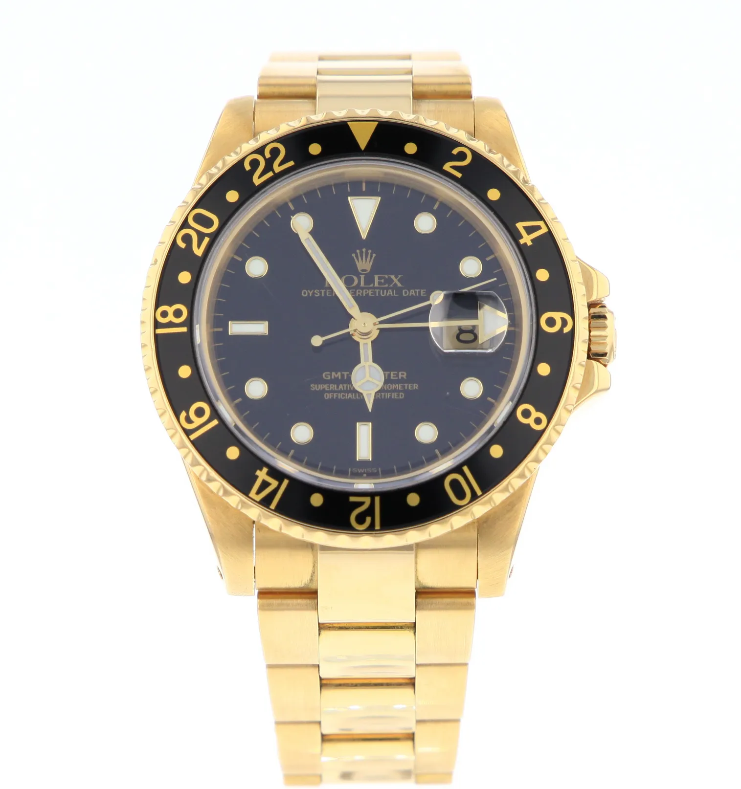 Rolex GMT-Master 40mm Or Jaune 18K Noir