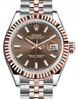 Rolex Lady-Datejust 279171 Rose gold and Stainless steel Brown