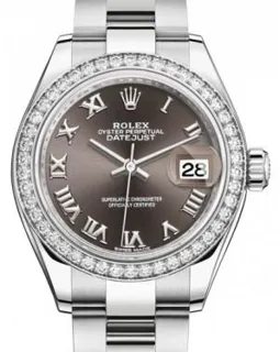 Rolex Lady-Datejust 279384RBR Steel$White Gold$Diamonds Gray