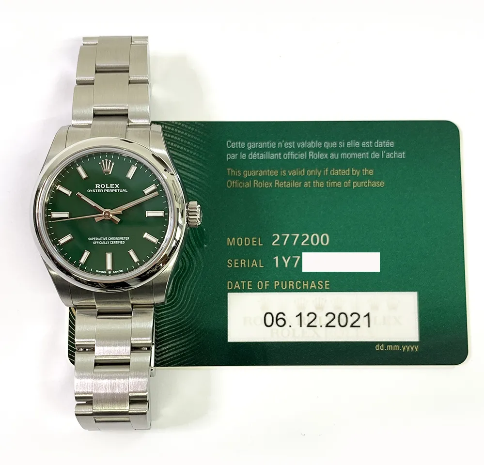 Rolex Oyster Perpetual 277200 31mm Stainless steel Green