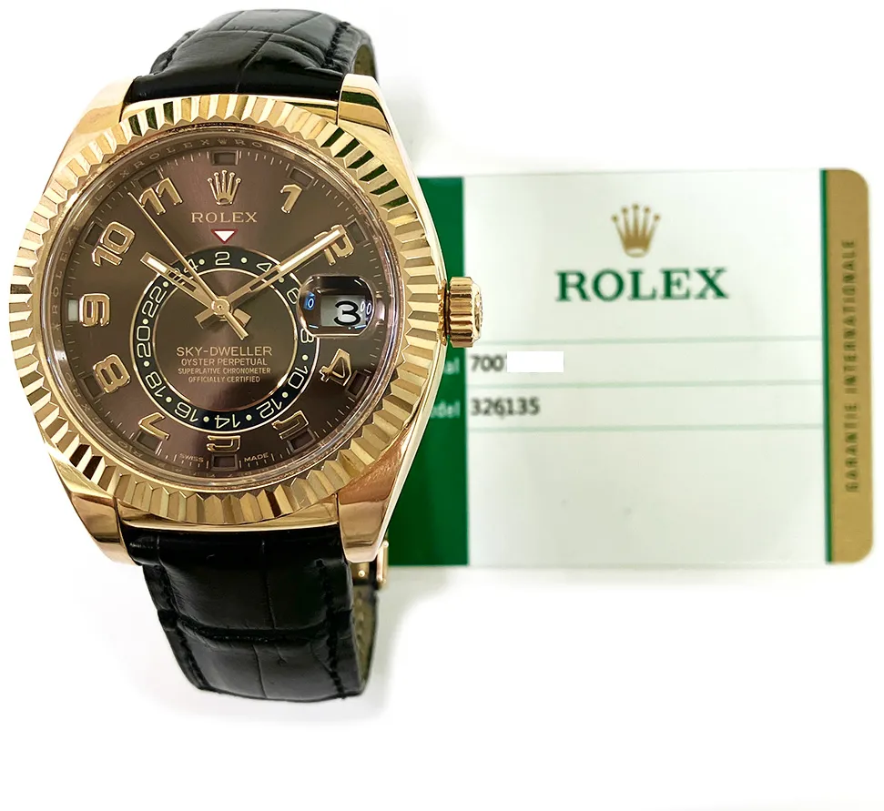 Rolex Sky-Dweller 326135 42mm Rose gold Chocolate