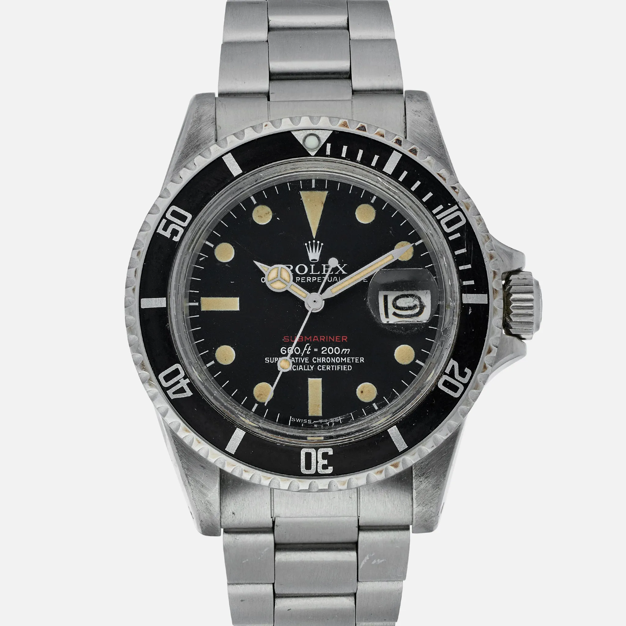 Rolex Submariner 1680 40mm Stainless steel Red