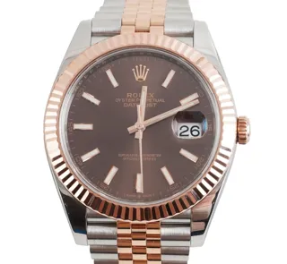 Rolex Datejust 41 126331 Rose gold and Stainless steel Brown