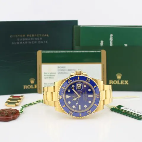 Rolex Submariner Date 116618LB 40mm Yellow gold Blue 12