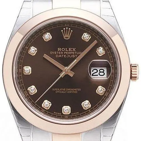 Rolex Datejust 41 126301 41mm Yellow gold and Stainless steel Brown