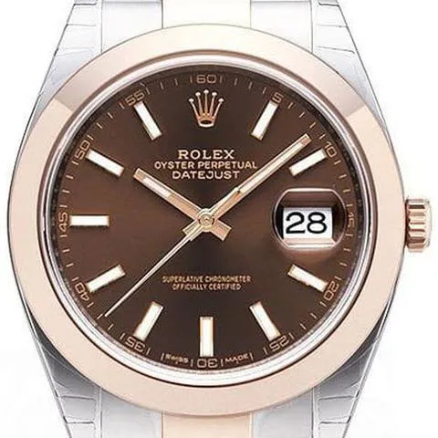 Rolex Datejust 41 126301 41mm Yellow gold and Stainless steel Brown