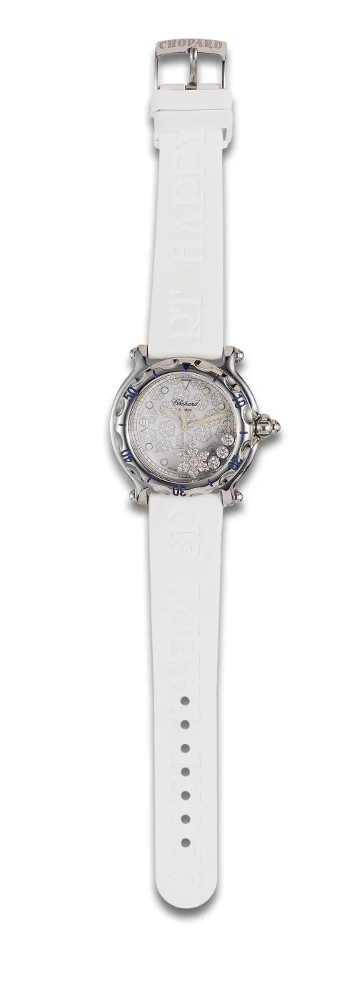 Chopard Happy Snowflake 38mm Stainless steel and Diamond White