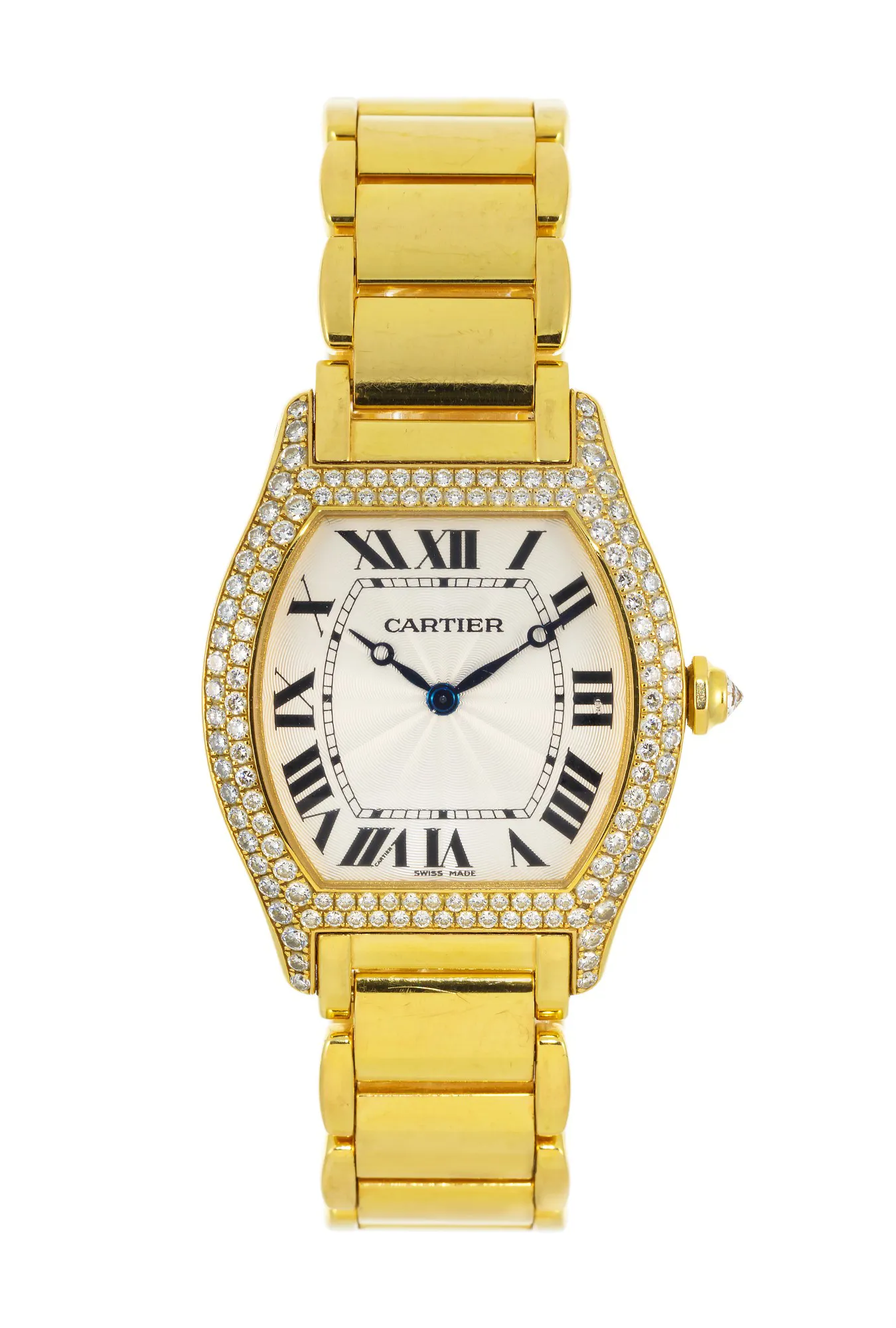 Cartier Tortue 2496 33mm Yellow gold Guilloché