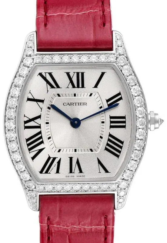 Cartier Tortue WA501009 39mm White gold Silver 1