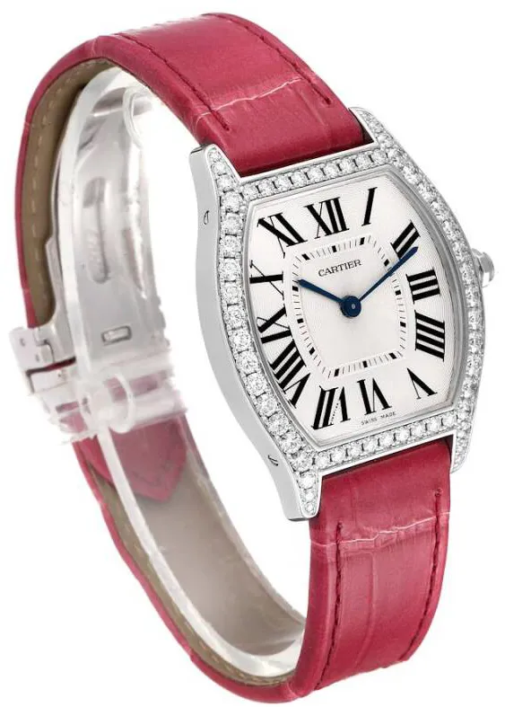 Cartier Tortue WA501009 39mm White gold Silver 3