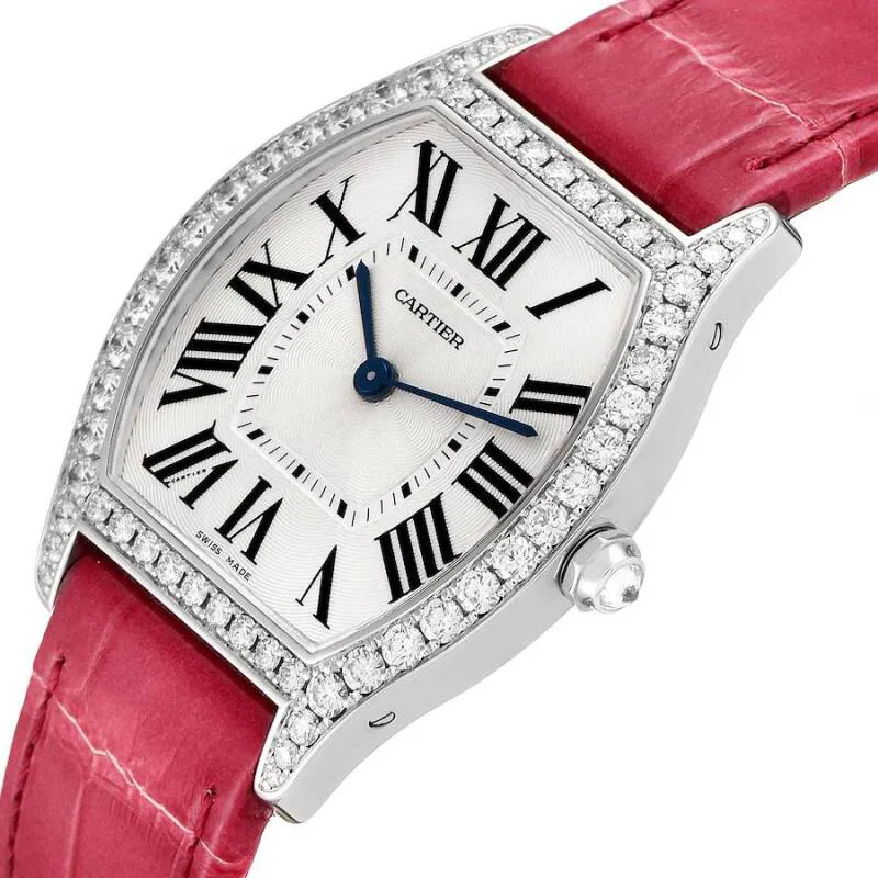 Cartier Tortue WA501009 39mm White gold Silver 4