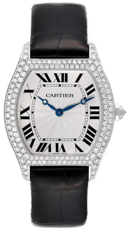 Cartier Tortue WA504351 34mm White gold Silver