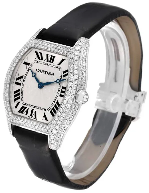 Cartier Tortue WA504351 34mm White gold Silver 2