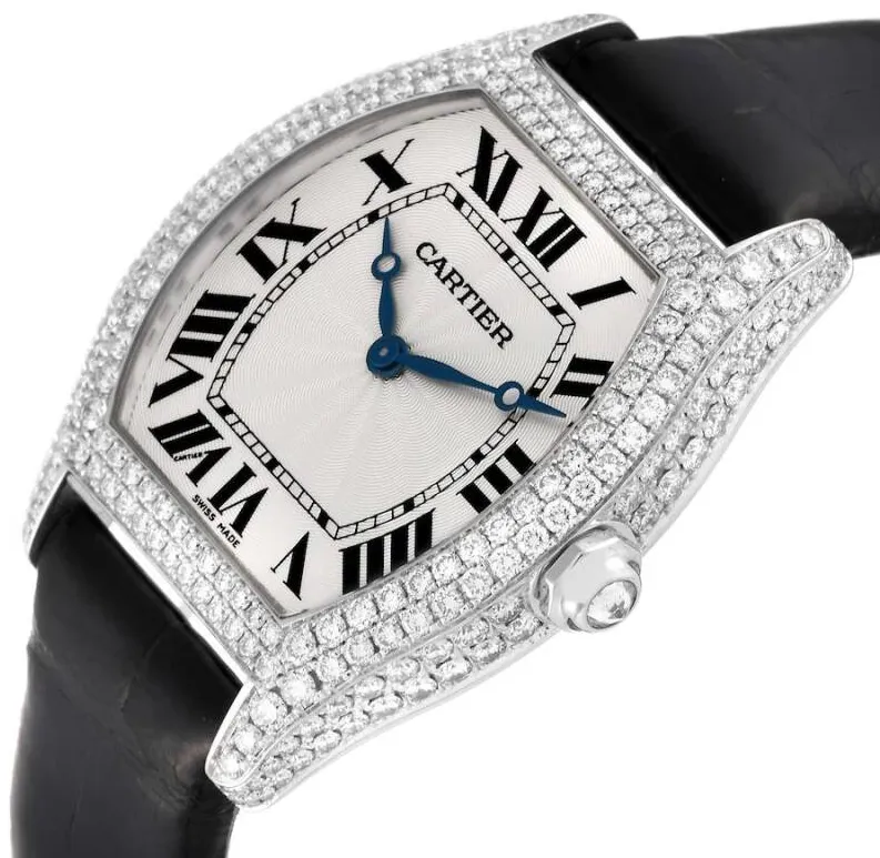 Cartier Tortue WA504351 34mm White gold Silver 4