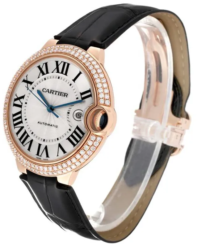 Cartier Ballon Bleu WE900851 42mm Rose gold Silver 2