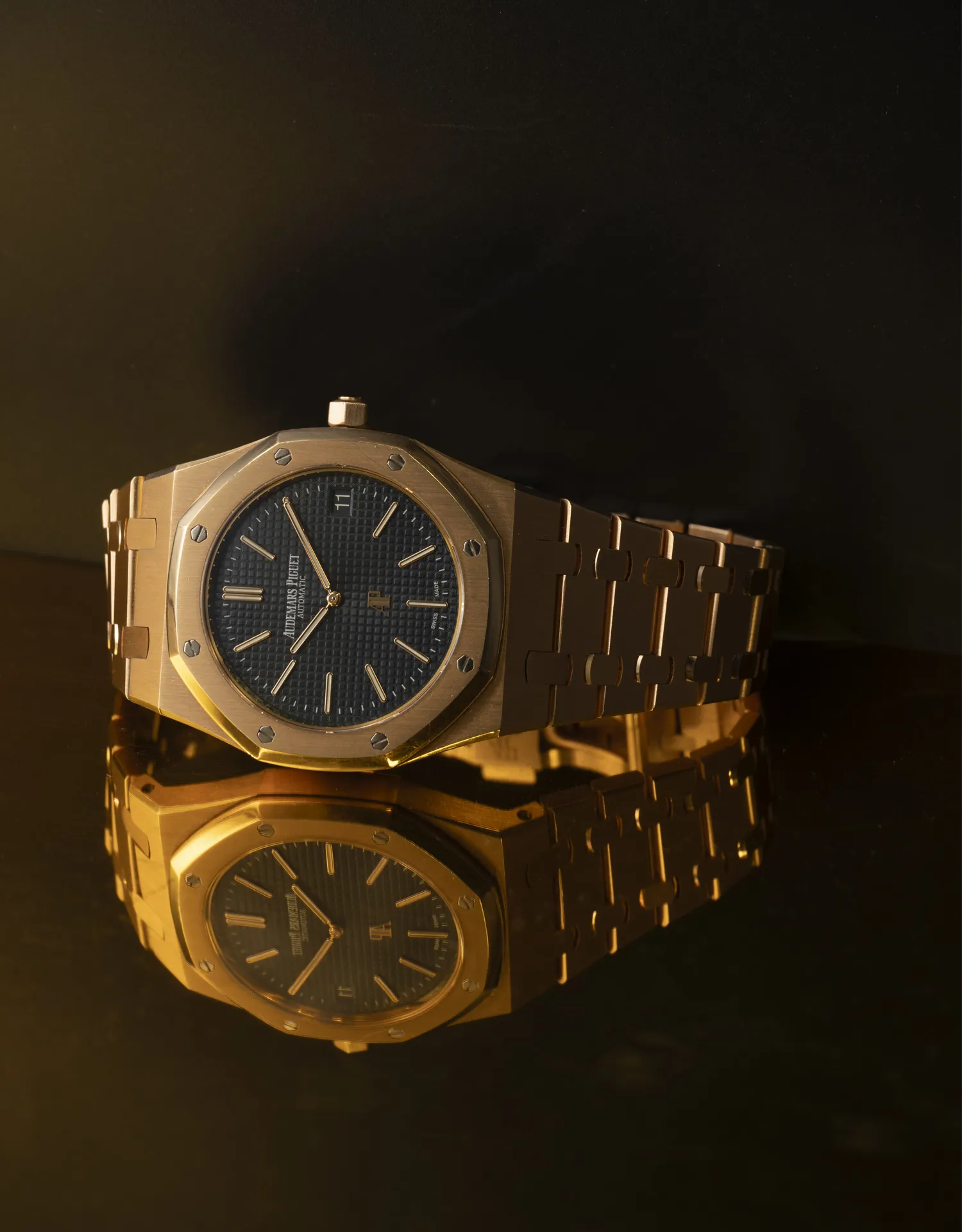 Audemars Piguet Royal Oak 15202OR.OO.1240OR.01 39mm Rose gold Blue 4