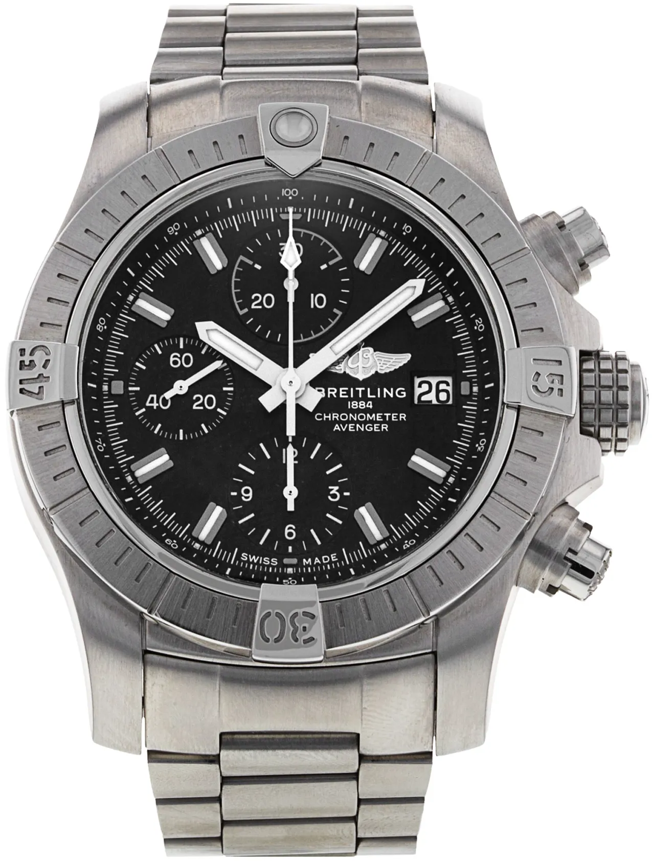 Breitling Avenger A13385 43mm Stainless steel Black Baton