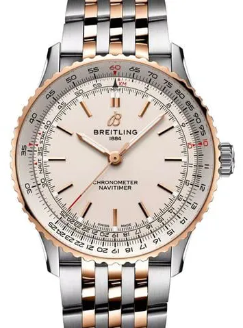 Breitling Navitimer U17329F41G1U1 41mm Yellow gold and stainless steel Champagne