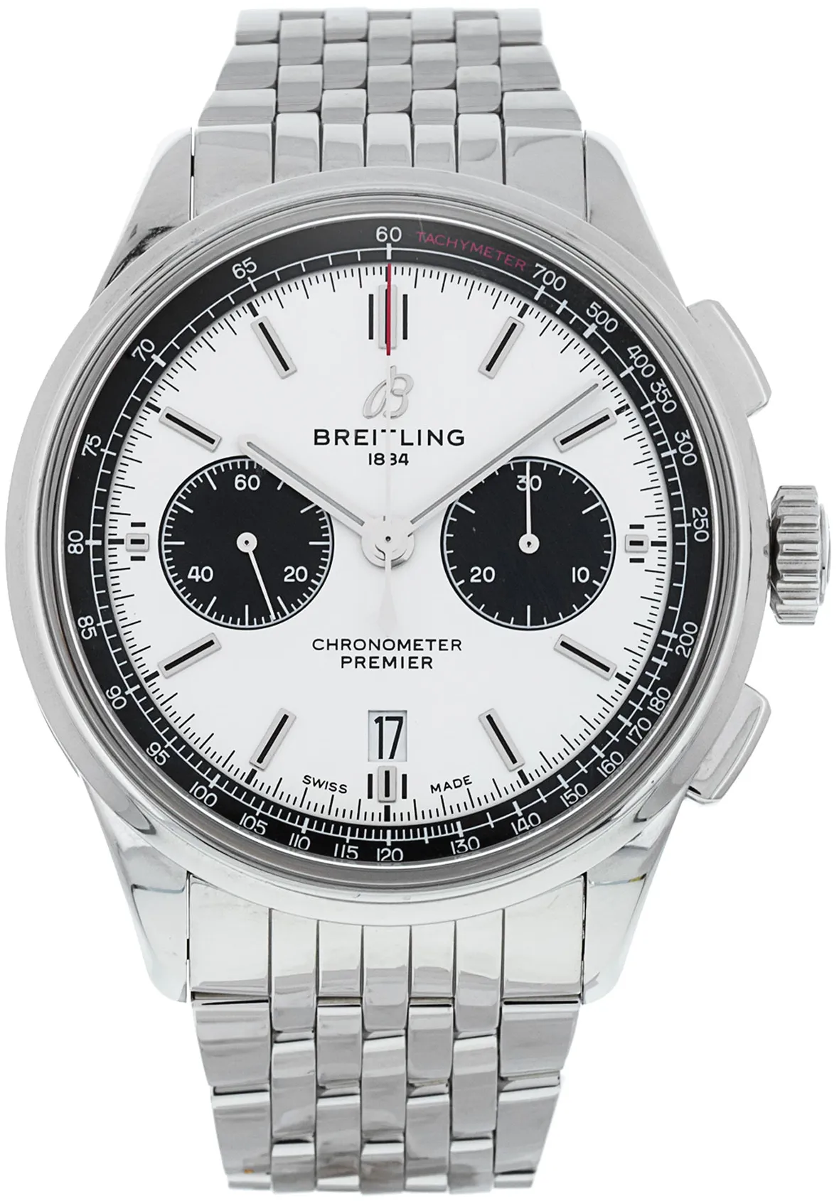 Breitling Premier AB0118 42mm Stainless steel Silver Baton