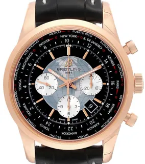 Breitling Transocean Chronograph Unitime RB0510U4-BB63BKLD Rose gold Black