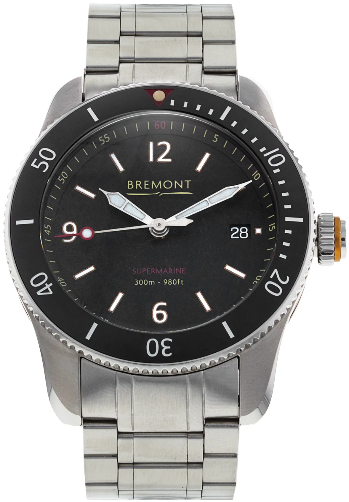 Bremont Supermarine S300/BK/BR 40mm Stainless steel Black