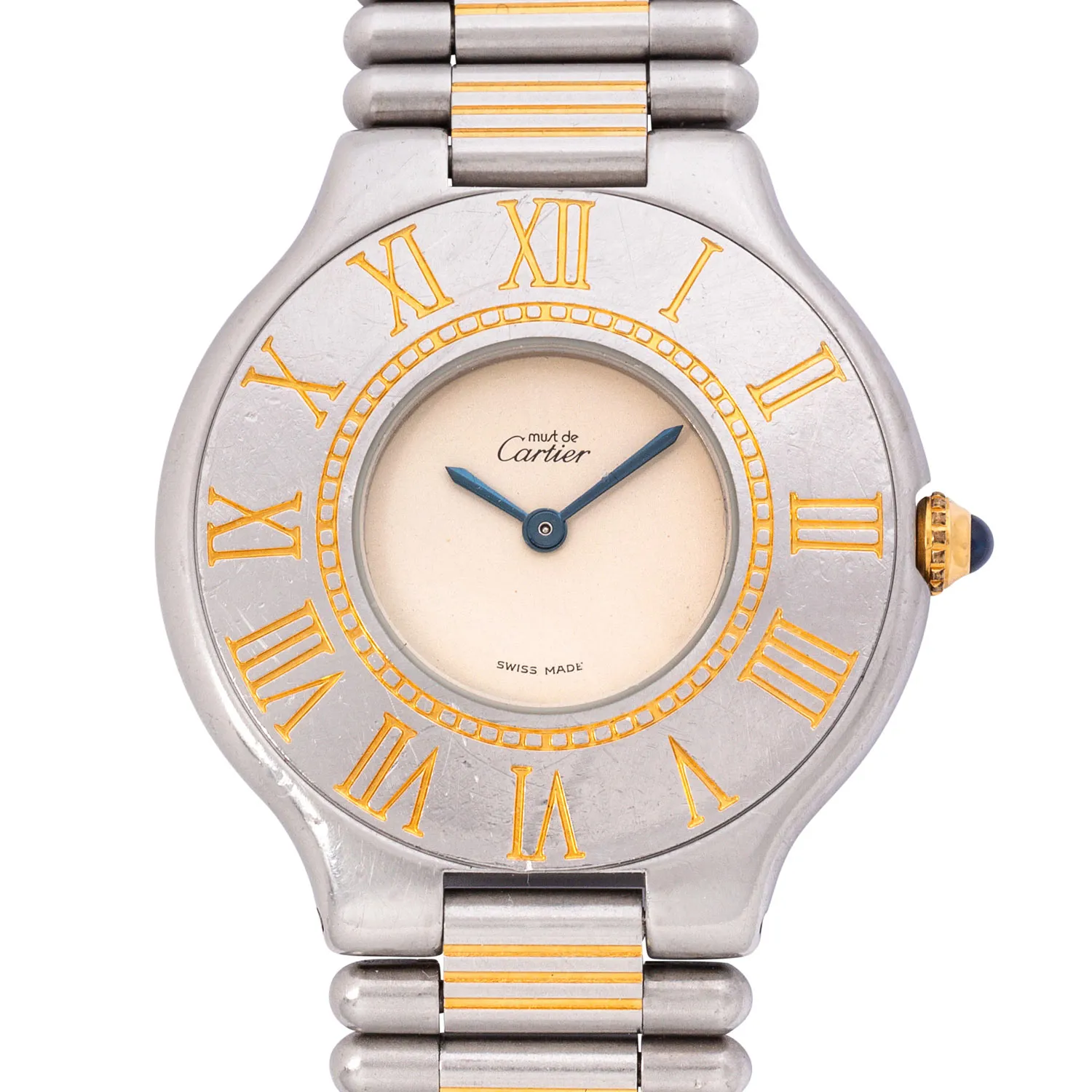 Cartier 21 Must de Cartier 31mm Stainless steel and Gold-plated Cream