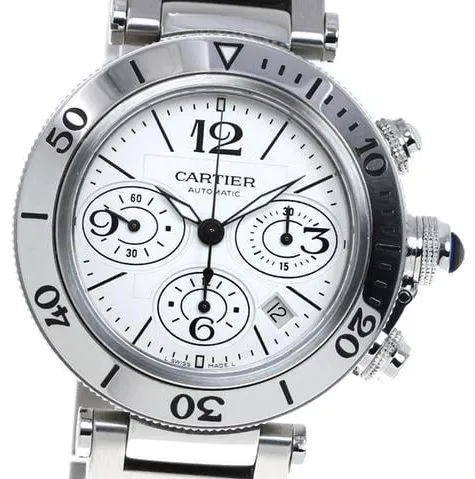 Cartier Pasha Seatimer W31089M7 42mm Stainless steel Silver